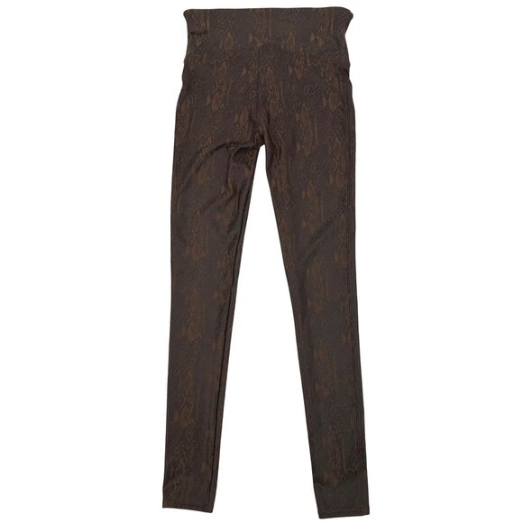 Spanx Womens Brown Snake Print High-Waisted Leggings With Shaping Fit Size M - Picture 3 of 9